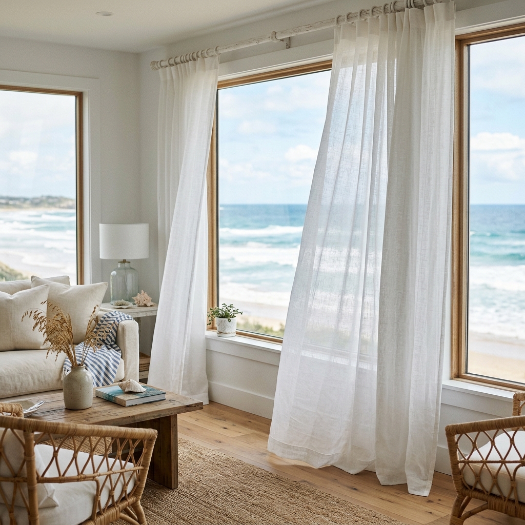 Cortina de Linho Branca